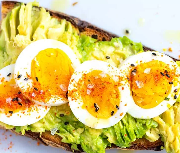 Eggs and avocado toast