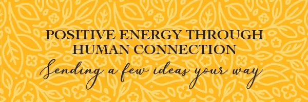Positive energy through human connection ad banner